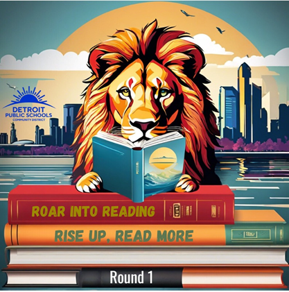 Lion reading a book Lion reading a book